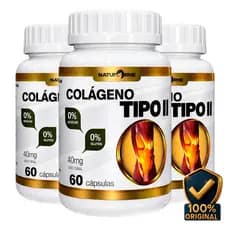 03 Colágeno Tipo 2 Não Desnaturado ORIGINAL 60 Cápsulas Cartilagem Articulações