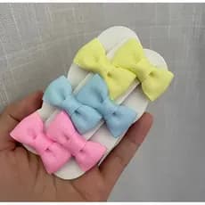 Mini Laço no Bico de Pato , com borracha antideslizante, 100% encapado, do rn aos 2 anos , bebê menina ,enxoval