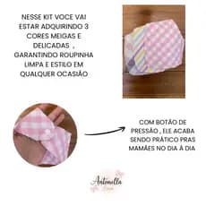 Babador bandana , kit c/3, enxoval ,tricoline 100%algodão,tecido duplo,entrega rápida