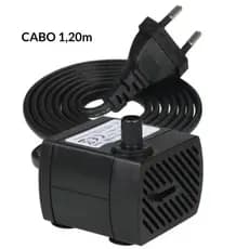 Bomba Submersa Bivolt Silenciosa para Aquários Fonte Bebedouro Pet Mini Bomba D'água Submersível
