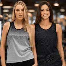 Kit 2 Regatas Femininas Dry Fit Academia Fitness Treino Corrida Leve