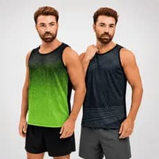 Kit 2 Regatas Masculina Fitness Dry Treino Academia Corrida Musculação Leve Confortável