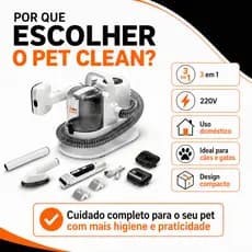 Aspirador Tosador Pet Clean Kärcher 3 em 1 220V para Cães e Gatos com Acessórios