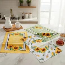 Kit 3 Panos de Copa 100% Algodão 45x65 Estampados Döhler