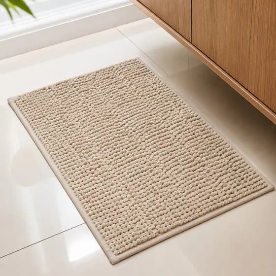 Tapete Banheiro Antiderrapante Dedinho Bolinha Pipoca Microfibra Macio Absorvente 38x58cm