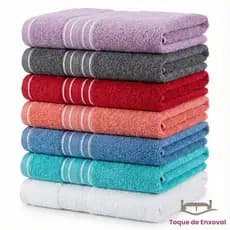 Kit 2 Toalhas de Rosto Algodão 40 x 70cm Maciez e Conforto Alta Absorção Camesa