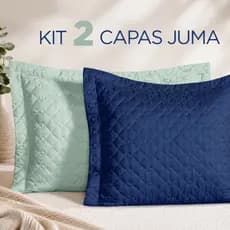 Kit 2 Porta-Travesseiros Matelassados Juma Decore 50x70cm Poliéster 200 Fios