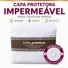 Capa Protetora Impermeável Colchão Berço Com Elástico 70x130x15