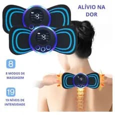Mini Massageador Elétrico Portátil 19 Modos 8 Programas Sem Fio Recarregável Relaxamento Muscular