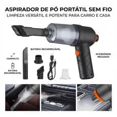 Mini Aspirador e Soprador Portátil 2 em 1 OIH 2902 Recarregável USB Type-C para Casa e Carro