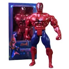 Boneco Personagem Super Herói Brinquedo Articulável Menino 30cm Caixa Dia Das Crianças Brincar Presente Aniversário