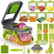 Fatiador Profissional 16 em 1 Multiuso Cozinha Slicer Aço Inox Cortador Ralador De Legumes Verduras Frutas Alime SW