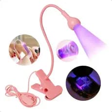 Mini Lâmpada Led USB De Mesa Com Clipe Flexível UV Para Unhas SW