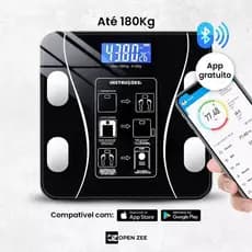 Balança Inteligente com Bioimpedância, App Integrado e Capacidade de até 180kg SW