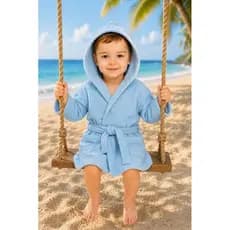 Roupão Infantil atoalhado para banho piscina praia