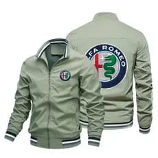 2025 novo estilo jaqueta de moda masculina outono jaqueta legal alfa Romeo impresso vôo terno jaqueta