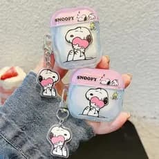 Bonito Dos Desenhos Animados Snoopy Fone De Ouvido Caso Compatível Para Airpods 1 2 3 4 Pro Sem Fio Bluetooth Capa Prote