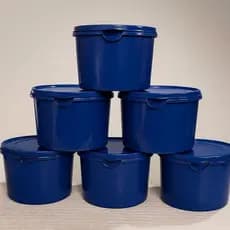kit potes redondos 1L com 6 Peças