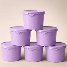 Kit 6 Potes Herméticos de Plástico com Tampa – Empilháveis e Ultra Resistentes para Alimentos