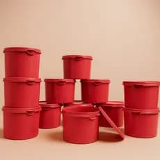 Kit 12 Marmita Potes 1000ML  Alimentos organizadores de congelador