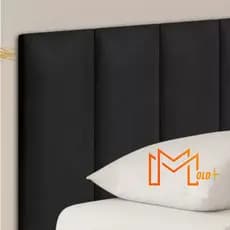 Kit 5 Unidades Cabeceira Modulada Solteiro 60x20 de Placas Adesivas Estofada Cama Box Solteiro