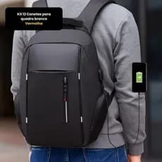 Mochila Notebook Entrada Usb Viagem Trabalho Escolar Moderna Funcional Sortida