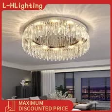 Lustre de cristal para sala de estar lâmpada para quarto doméstico lâmpada de teto para sala de jantar com teto baixo