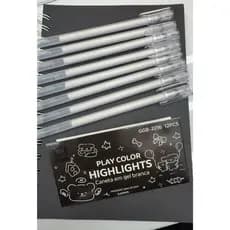 Kit Canetas em Gel Branca Ponta 0.8  Touch Cool Profissional GGB-2216