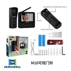 Câmera Campainha Vídeo Porteiro Sem Fio Wi-Fi HD Inteligente Smart Home M16