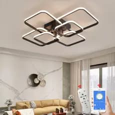Luzes de teto LED modernas reguláveis para decoração de quarto de cama de estar Luminária de teto branca / preta