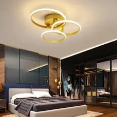 Luzes de teto led modernas para decoração de casa de quarto de estar 3 cor de luz escurecimento 43CM luminária de teto