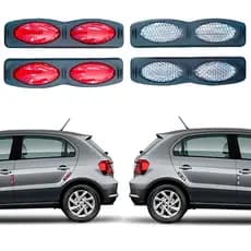 Par de Olho de Gato Prata para Carro Par de Refletor para Porta de Carro Envio Imediato