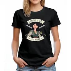 Camiseta Mulan Fight Like A Girl Geek
