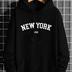 Moletom New York Canguru Moleton NY Casual Casaco Algodão Inverno