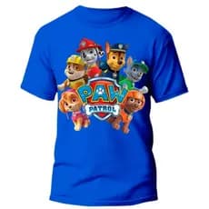 Camiseta Infantil Patrullha Canina do 6 ao 16 Infantil Camisa 100% Algodão P ao GG adulto