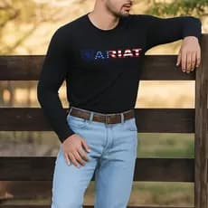 Camisa Uv Country Ariat EUA Manga Longa Proteção Térmica