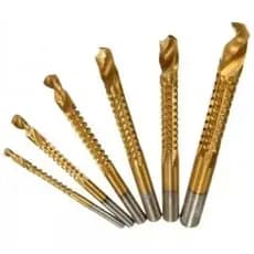 JOGO COM 6 BROCAS CORTE LATERAL MADEIRA ALUMINIO