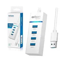 Hub USB 3.0 4 Portas [Branco] - Extensor