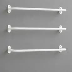3 peças Arara Suporte de Roupas Cabideiro 70cm Reforçado - closet/Loja/Parede  - BRANCO