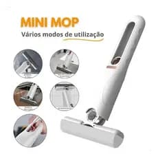 Mini Mop Dobrável Portátil Rodo Absorvente Limpeza Prática Esfregão De Mesa Pia Banheiro Cozinha Retrátil Sem Sujar As M