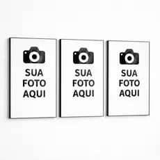 Kit 3 Quadros Personalizados com Sua Foto em MDF
