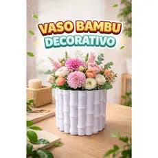 Vaso Decorativo Estilo Bambu - Elegância e Modernidade