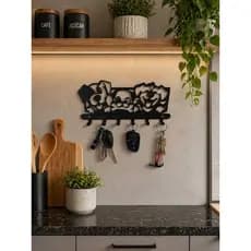 Porta Chaves Decorativo Família Pet - Design Exclusivo Cachorrinhos