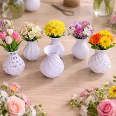 Kit  6 Mini Vasos Decorativos - Estilo Minimalista e Moderno ( NÃO ACOMPANHA AS PLANTINHAS)