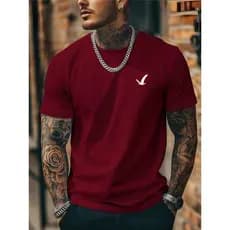 Camiseta Masculina de Aguia Camisa 100% Algodao Premium Tendencia Básica