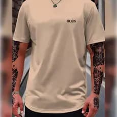 Camiseta Street Minimalista Masculina Camisa Bos Toque Leve 100% Algodão Confortavel