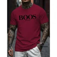 Camiseta Masculina Blusa 100% Algodao Camisa BOS Gola Redonda Regular Malha Premium Envio Imediato