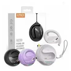 FONE DE OUVIDO SEM FIO BLUETOOTH V5.3 ACADEMIA CONFORTÁVEL CORRIDA CONDUÇÃO ÓSSEA ROXO/BRANCO/PRETO