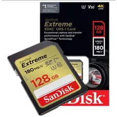 Cartão de Memória SDXC SanDisk Extreme 128GB UHS-I 180MB/s