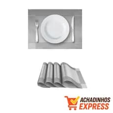 Kit 4 pçs Jogo Americano de Mesa - Colorê - Prateado